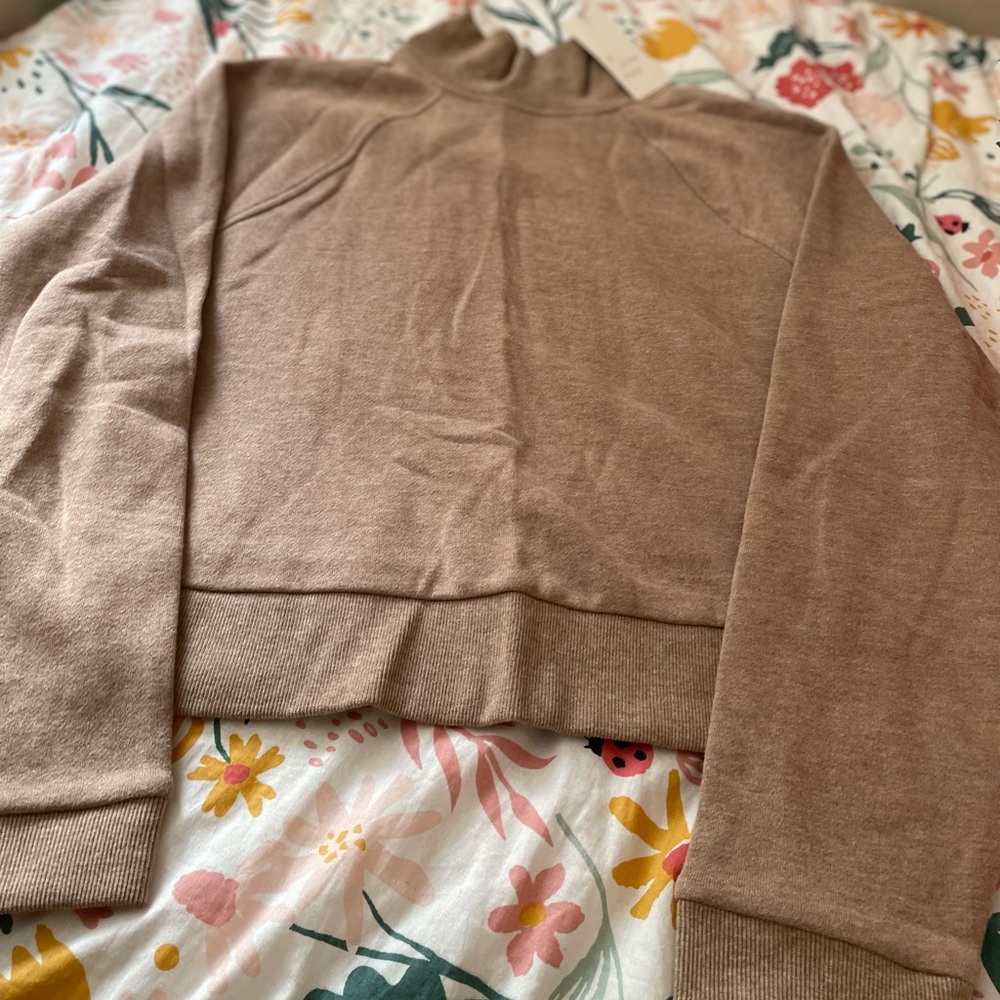 A New Day cropped crew neck in Taupe